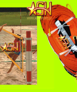 Pludmales volejbola tīkls POKORNY Econom ar cinkotu tērauda trosi (Pokorny Beach Econom)