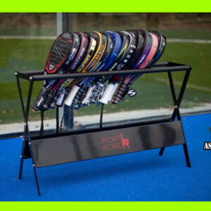 Badmintona, tenisa, skvoša, padel tenisa rakešu statīvs