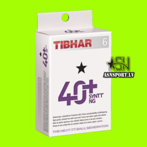 Galda tenisa bumbiņas TIBHAR 40+* SYNTT baltas 6 gabalas iepakojumā