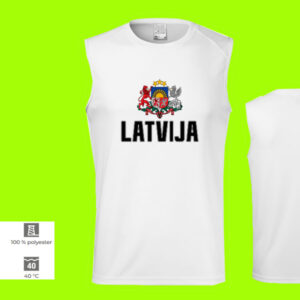 Latvijas basketbola fanu krekls balts (XL-izmērs)