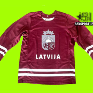 Personalizēts bordo Latvijas izlases fanu hokeja krekls ASN-2 (ar savu vārdu un numuru)